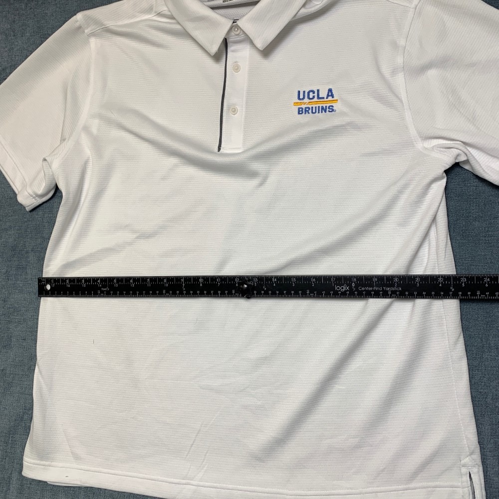 Under Armour Heatgear UCLA Bruins Polo Shirt Mens XL White Basketball Loose Fit - Picture 15 of 16